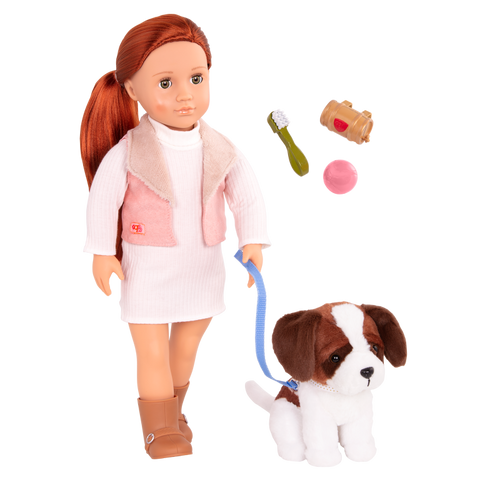 Our Generation Delphia 18" Doll & Pet Pup