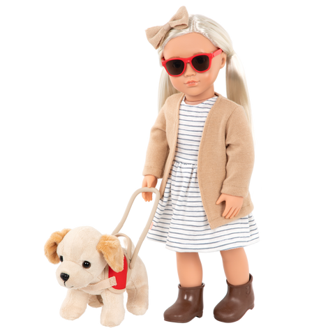 Marlow 18" Doll with Plush Guide Dog