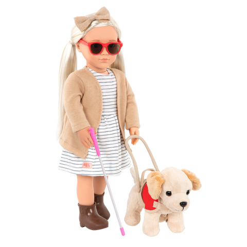 Marlow 18" Doll with Plush Guide Dog