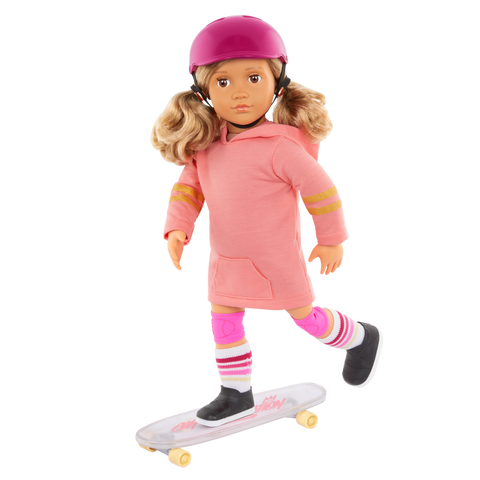 Our Generation Ollie Posable 18" Skateboarder Doll & Storybook