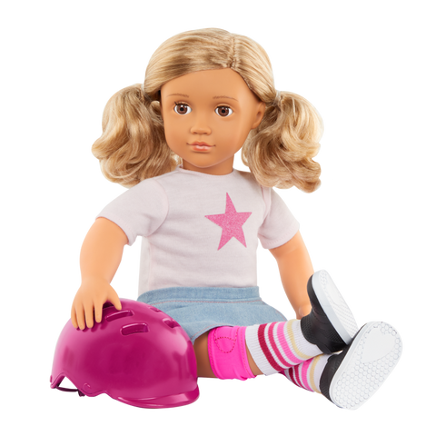 Our Generation Ollie Posable 18" Skateboarder Doll & Storybook