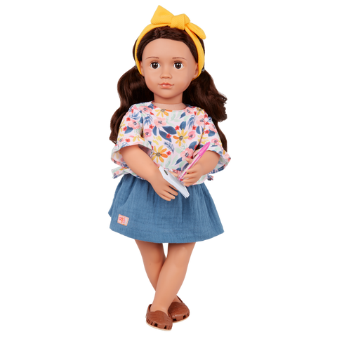 Our Generation Rayna Posable 18" Cooking Doll & Book