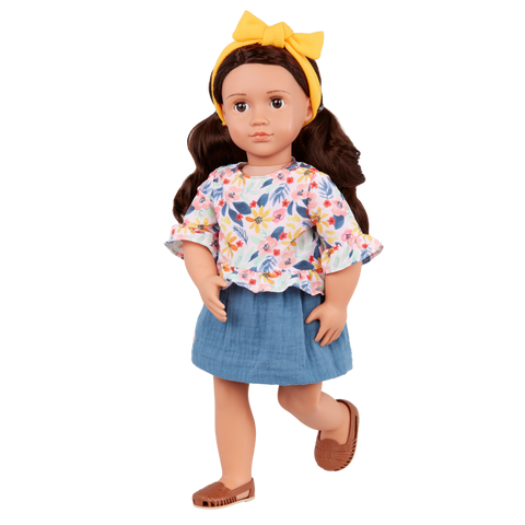 Our Generation Rayna Posable 18" Cooking Doll & Book