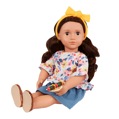 Our Generation Rayna Posable 18" Cooking Doll & Book