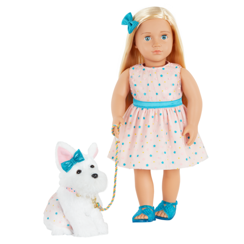 Our Generation Cadence & Cookie 18" Doll & Pet