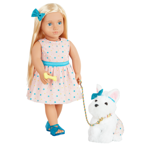 Our Generation Cadence & Cookie 18" Doll & Pet