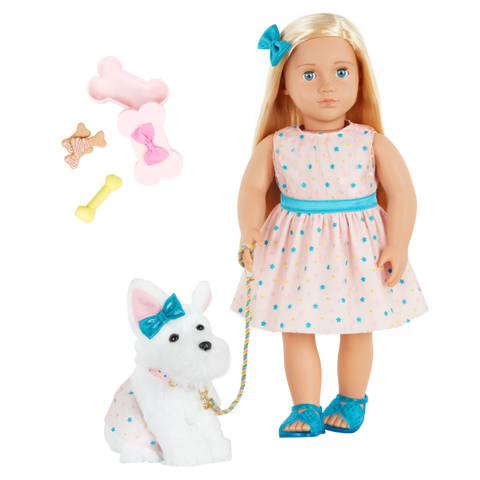 Our Generation Cadence & Cookie 18" Doll & Pet