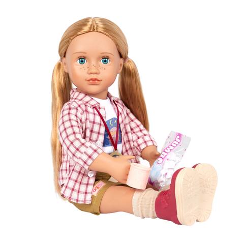 Shannon Posable 18" Camping Doll & Storybook