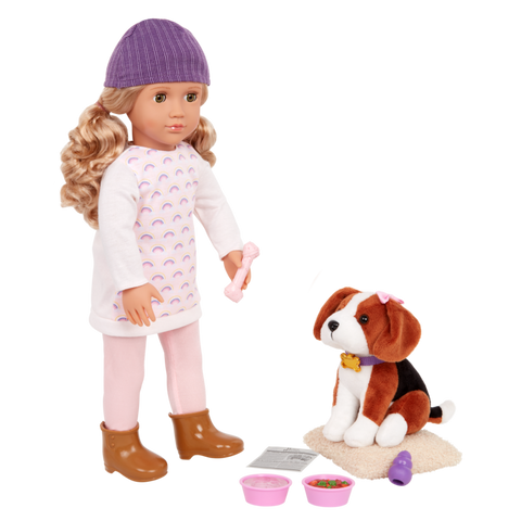 Our Generation Ember & Elsie 18-inch Doll & Pet Beagle Puppy