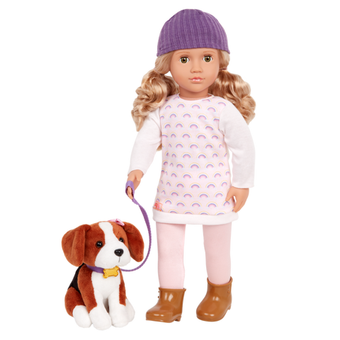 Our Generation Ember & Elsie 18-inch Doll & Pet Beagle Puppy