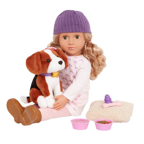 Our Generation Ember & Elsie 18-inch Doll & Pet Beagle Puppy