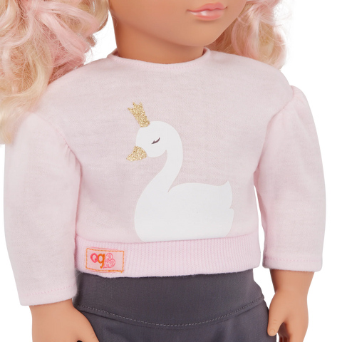 Our Generation Eliana 18" Fashion Doll with Swan Plush Accessory