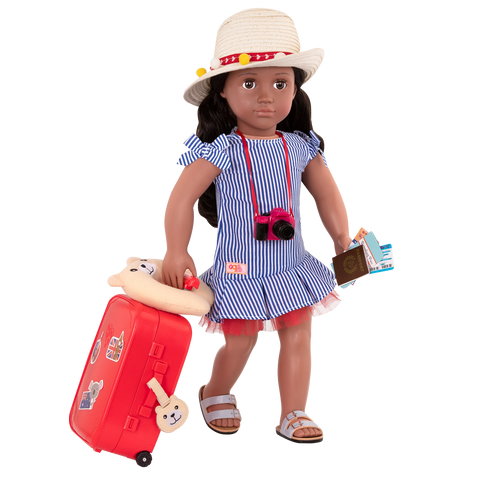 Our Generation Well Traveled Luggage Set 18" Doll Travel Accessories