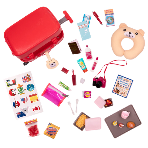 Our Generation Well Traveled Luggage Set 18" Doll Travel Accessories