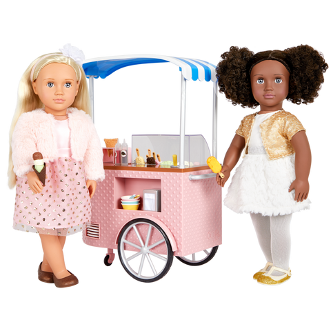 Our Generation Two Scoops Ice Cream Cart for 18" Dolls