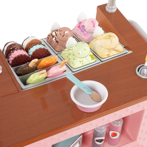 Our Generation Two Scoops Ice Cream Cart for 18" Dolls