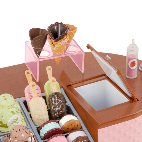 Our Generation Two Scoops Ice Cream Cart for 18" Dolls