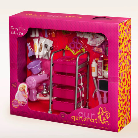 Our Generation Berry Nice Salon Set Hair Salon Set for 18" Dolls