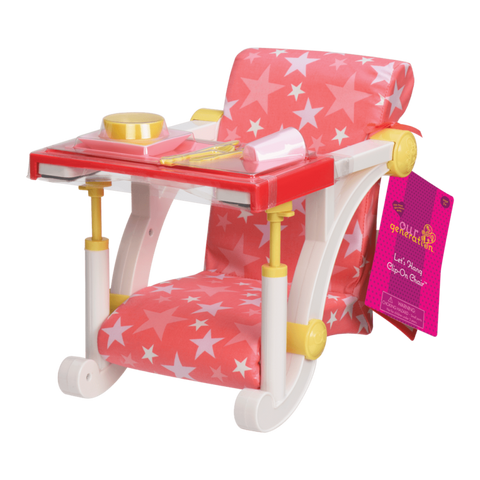 Our Generation Let’s Hang Clip-On Chair Pink Stars for 18" Dolls