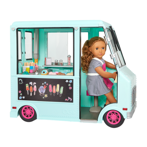 Our Generation Sweet Stop Ice Cream Truck Blue for 18" Dolls