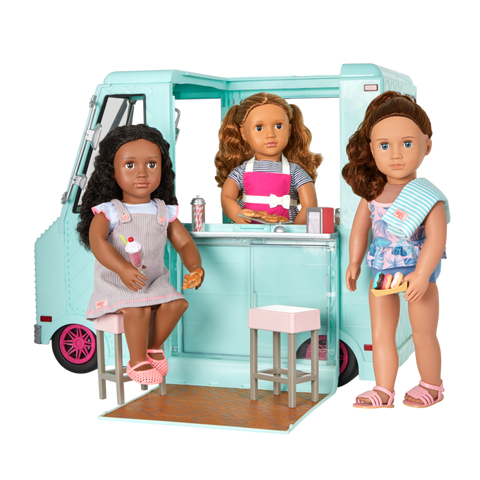 Our Generation Sweet Stop Ice Cream Truck Blue for 18" Dolls