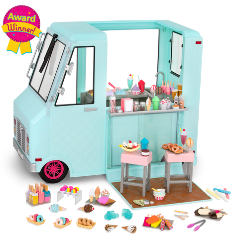 Our Generation Sweet Stop Ice Cream Truck Blue for 18" Dolls