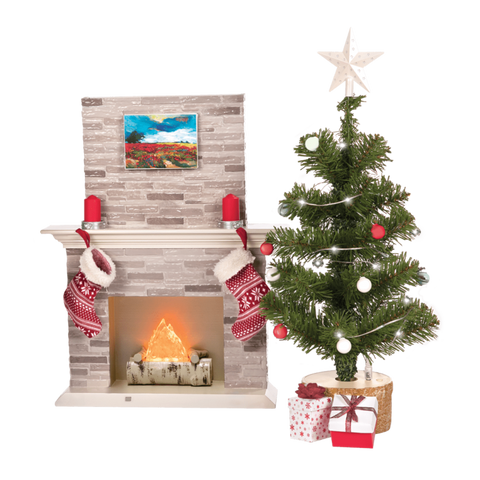 Our Generation Christmas Celebration Set for 18" Doll Fireplace & Tree Set