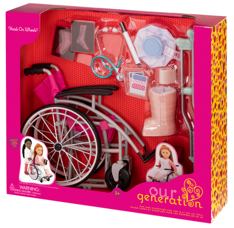 Our Generation Heals on Wheels Wheelchair Set For 18" Dolls