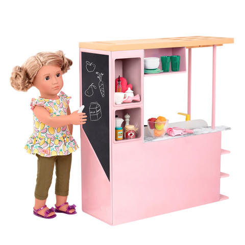 Our Generation Sweet Kitchen Set with Play Food for 18" Dolls