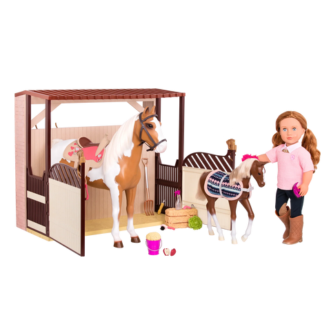 Our Generation Acres of Adventure Horse Stable Playset for 18" Dolls