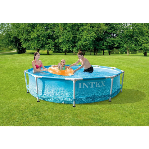 Intex - Beachside Metal Frame Pool With Filter Pump 305x76cm