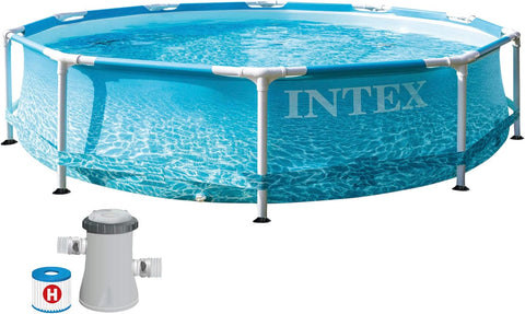 Beachside Metal Frame Pool With Filter Pump 305x76cm