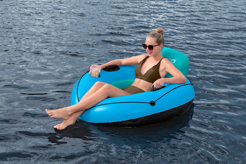 Bestway Hydro-Force Swim Ring White Cap Rider With Backrest 119 cm