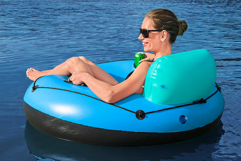 Bestway Hydro-Force Swim Ring White Cap Rider With Backrest 119 cm