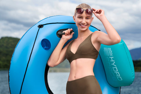 Bestway Hydro-Force Swim Ring White Cap Rider With Backrest 119 cm