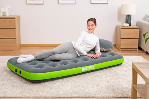 Single Airbed Roll & Relax With Cushion Pump 188x99x22cm