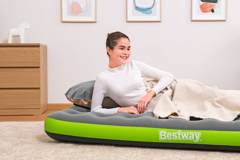 Single Airbed Roll & Relax With Cushion Pump 188x99x22cm