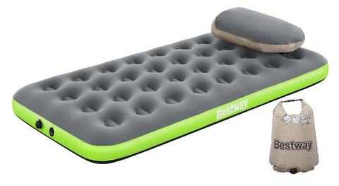 Single Airbed Roll & Relax With Cushion Pump 188x99x22cm
