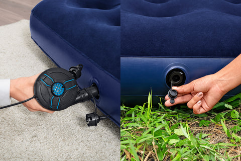 Bestway Double Airbed with External Electric Air Pump 191x137x22cm