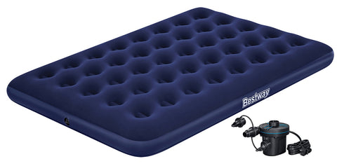 Bestway Double Airbed with External Electric Air Pump 191x137x22cm