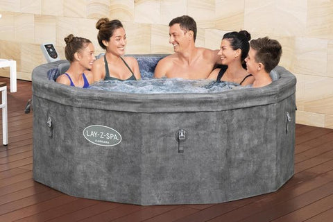 Bestway Lay-Z-Spa Carrara ThermaCore UltraFit Smart AirJet 6 Grey Stone 170x65cm