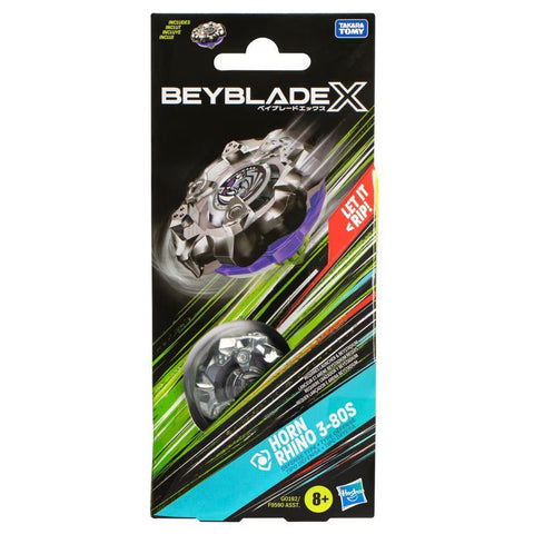 beyblade booster box Beyblade X Horn Rhino 3-80S Booster Pack Set with Defense Type top – PlayBox