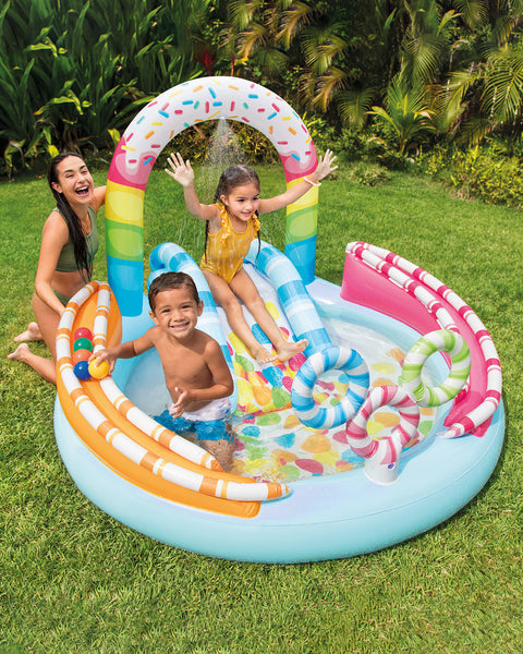 Candy Fun Inflatable Play Center With Slide 170x168x122cm