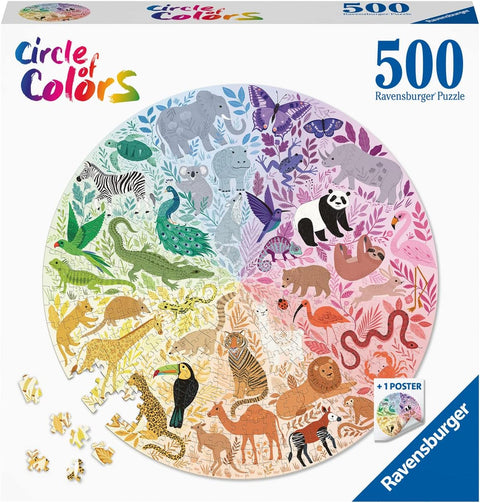 Circle of Colors Animals Puzzle, 500 Pieces