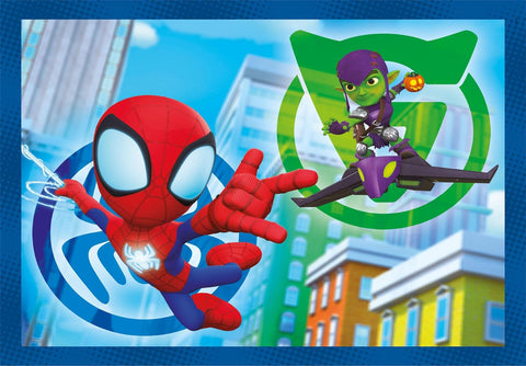 Clementoni SuperColor 4 in 1 Marvel Spidey And His Amazing Friends Puzzle 12, 16, 20, 24 Pieces