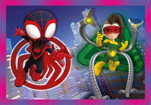 Clementoni SuperColor 4 in 1 Marvel Spidey And His Amazing Friends Puzzle 12, 16, 20, 24 Pieces