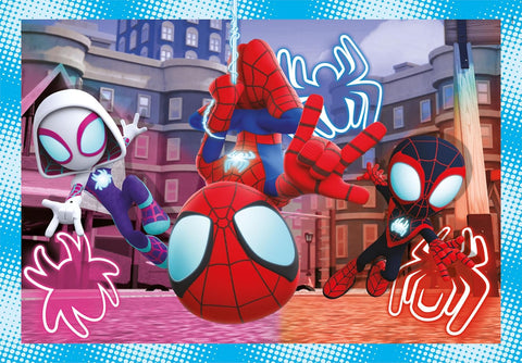 Clementoni SuperColor 4 in 1 Marvel Spidey And His Amazing Friends Puzzle 12, 16, 20, 24 Pieces
