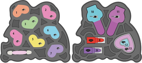 Crazy Chic Lovely Makeup Rainbow Case