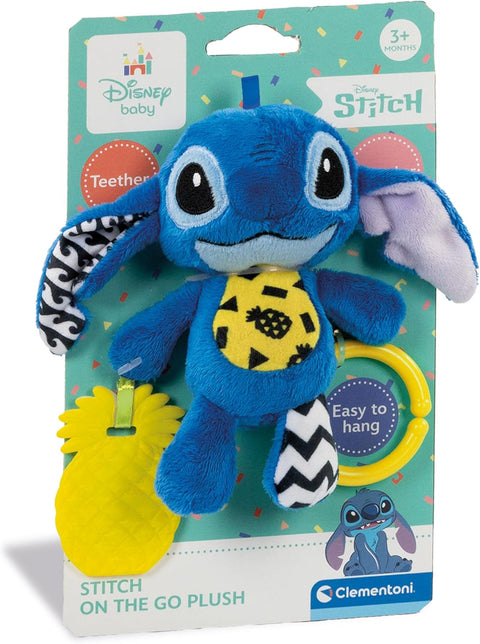 Clementoni Disney Baby Stitch On The Go Plush & Rattle