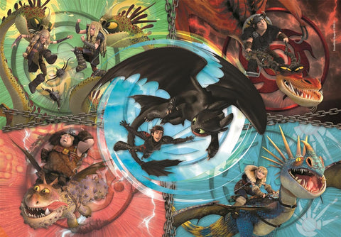 Clementoni SuperColor Dragon Trainer Puzzle 104 Pieces